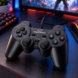 Esperanza EG102 Gaming Controller Black USB 2.0 Gamepad Analogue / Digital PC Playstation 3