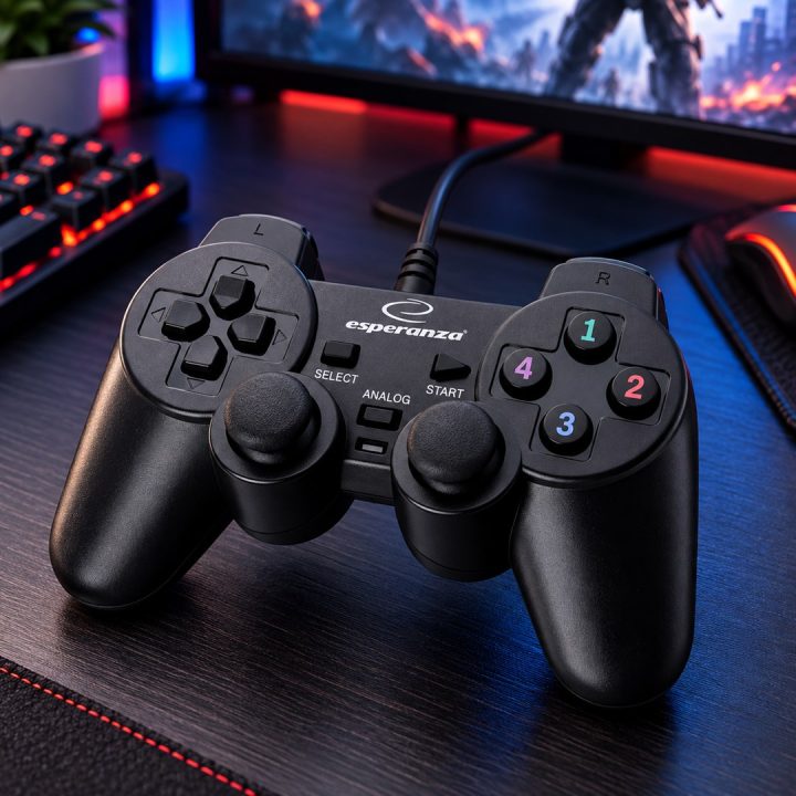 Esperanza EG102 Gaming Controller Black USB 2.0 Gamepad Analogue / Digital PC Playstation 3