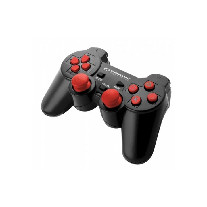 Esperanza EGG106R Gaming Controller Gamepad PC Playstation 2 Playstation 3 Analogue / Digital USB 2.0 Black Red