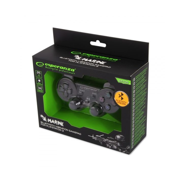 Esperanza EGG109K Gaming Controller Black Bluetooth Joystick Analogue Playstation 3