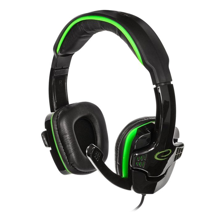 Esperanza EGH310G Headphones with microphone Headband Black Green