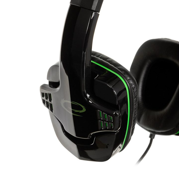 Esperanza EGH310G Headphones with microphone Headband Black Green