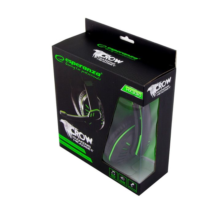 Esperanza EGH330G Head-band Black Green