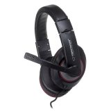 Esperanza EH118 headphones/headset Wired Head-band Calls/Music Black Red
