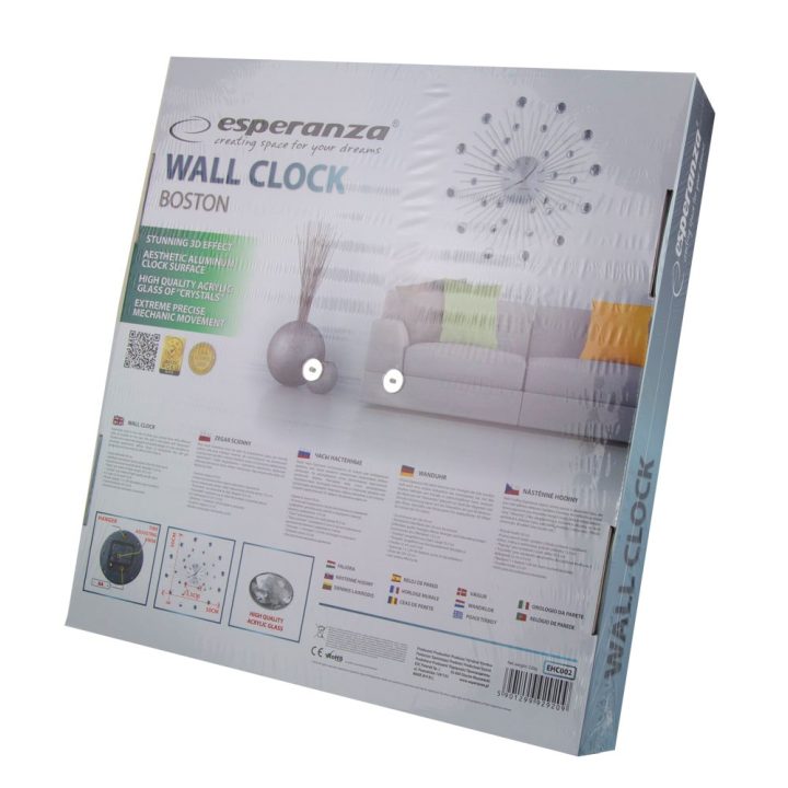 Esperanza EHC002 wall clock Mechanical wall clock Round Stainless steel