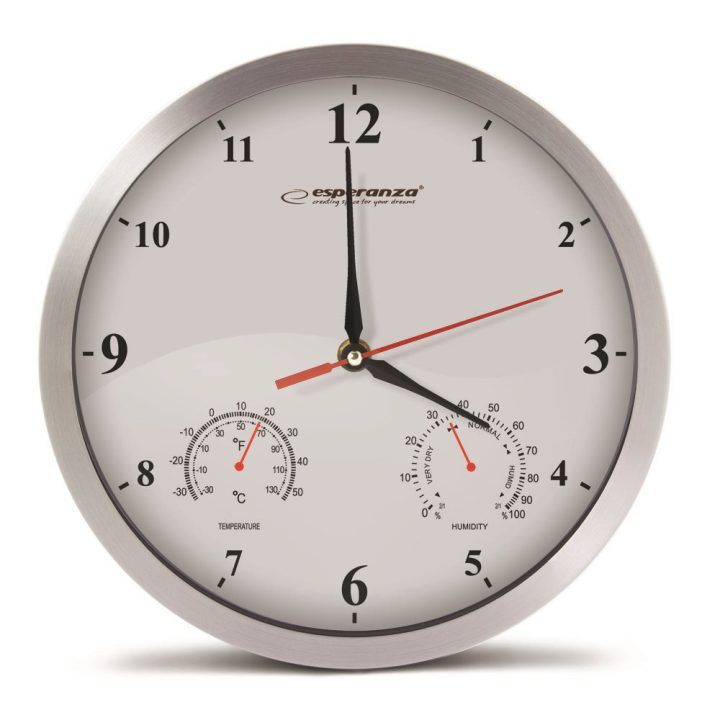 Esperanza EHC008W Mechanical Wall Clock Round White