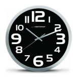 Esperanza EHC013K Wall Clock - Zurich - Black Quartz clock Oval Black White