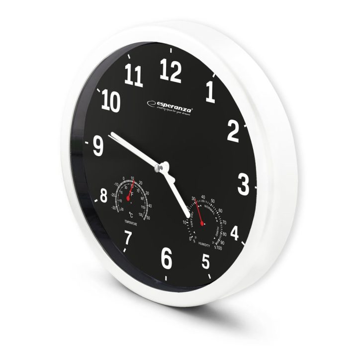 Esperanza EHC016K Mechanical wall clock Round Black