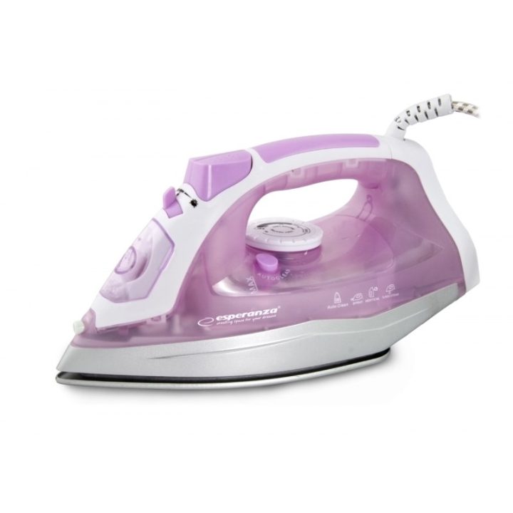 Esperanza EHI004 iron Dry & Steam iron Ceramic soleplate 2400 W Purple White