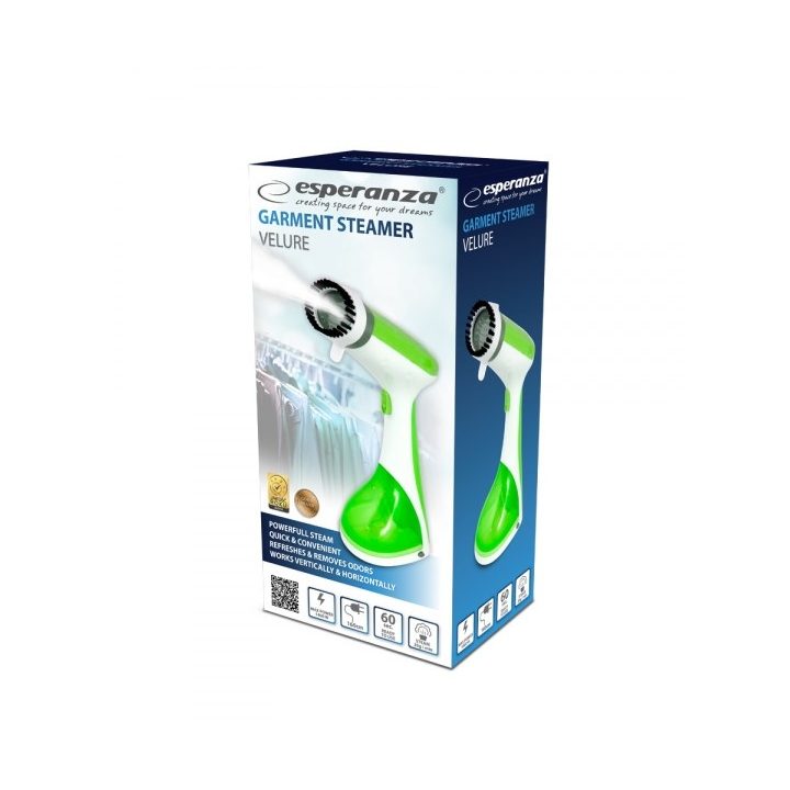 Esperanza EHI008 garment steamer Handheld garment steamer 0.22 L 1400 W Green White
