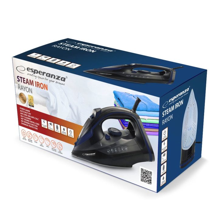 Esperanza EHI012 Steam iron ceramic soleplate black 2600W
