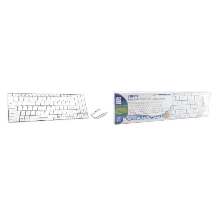 Esperanza EK122W keyboard RF Wireless QWERTY White