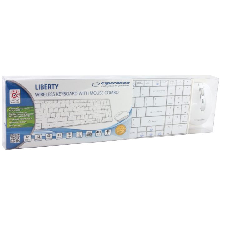 Esperanza EK122W keyboard RF Wireless QWERTY White