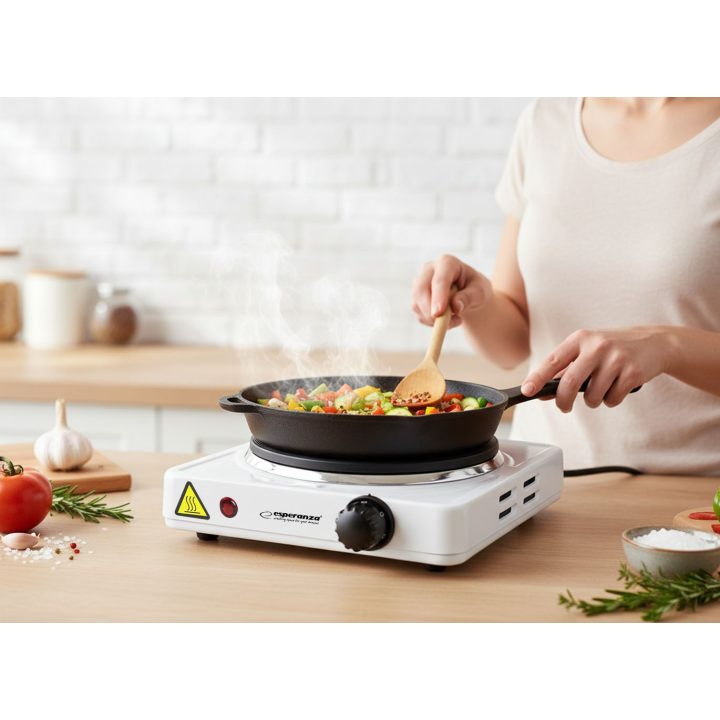 Esperanza EKH002W hob Black White Countertop Sealed plate 1 zone(s)