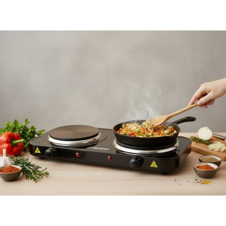 Esperanza EKH010K Electric cooker top 2 heating fields black