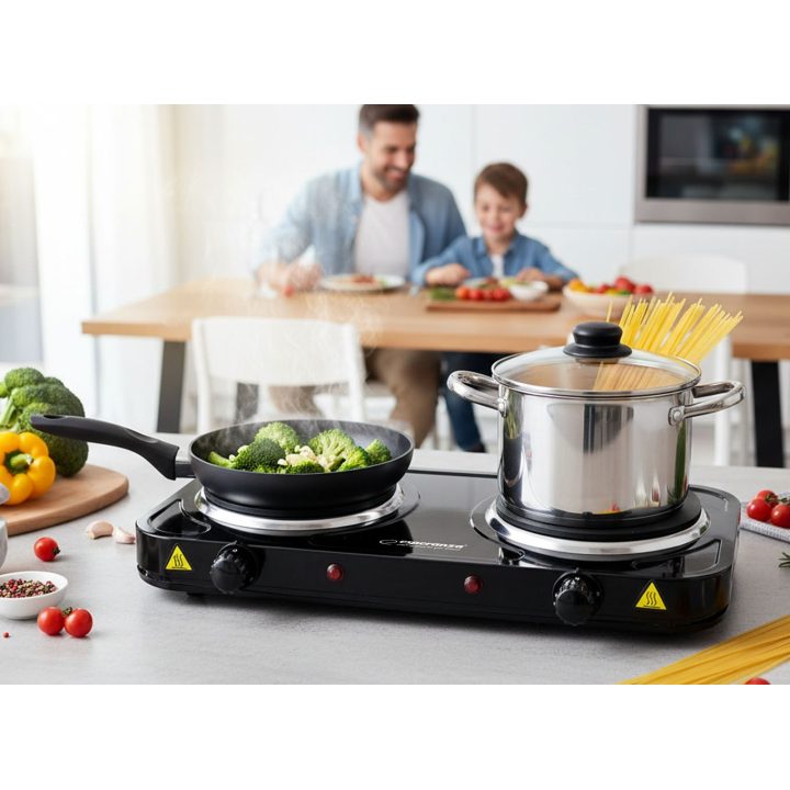 Esperanza EKH010K Electric cooker top 2 heating fields black