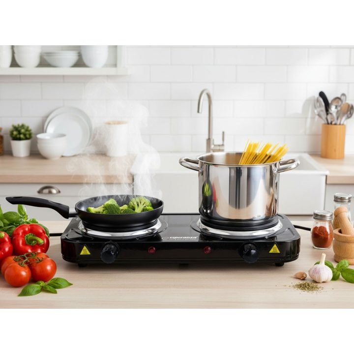 Esperanza EKH010K Electric cooker top 2 heating fields black