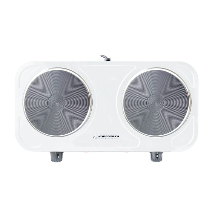 Esperanza EKH010W Adjustable electric cooker 2 heating fields white