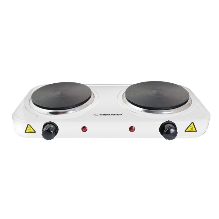 Esperanza EKH010W Adjustable electric cooker 2 heating fields white