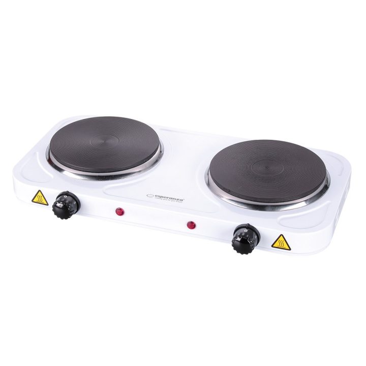 Esperanza EKH010W Adjustable electric cooker 2 heating fields white