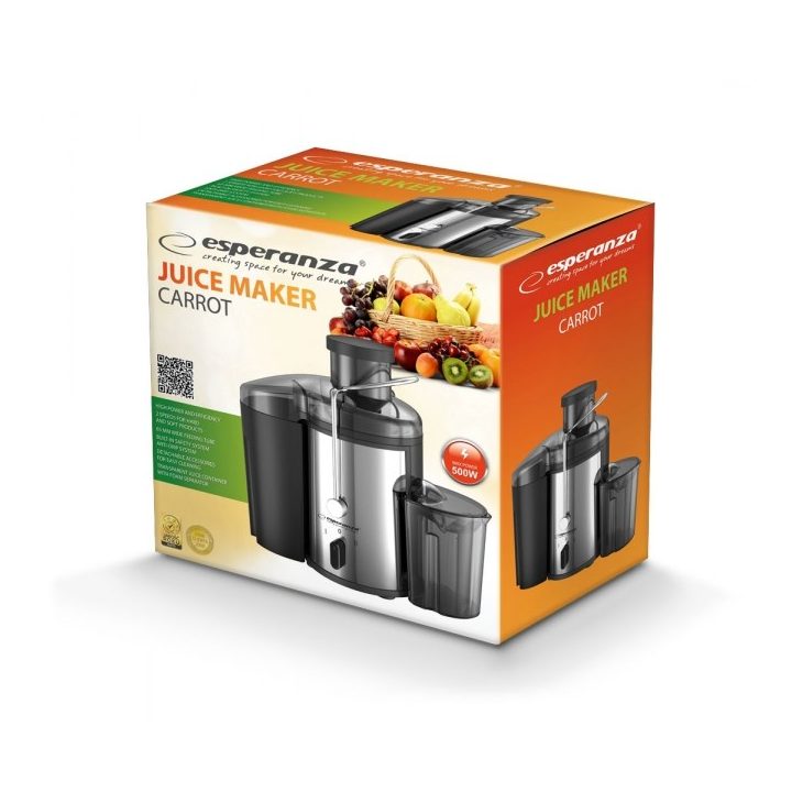 Esperanza EKJ002 juice maker Black Stainless steel 500 W