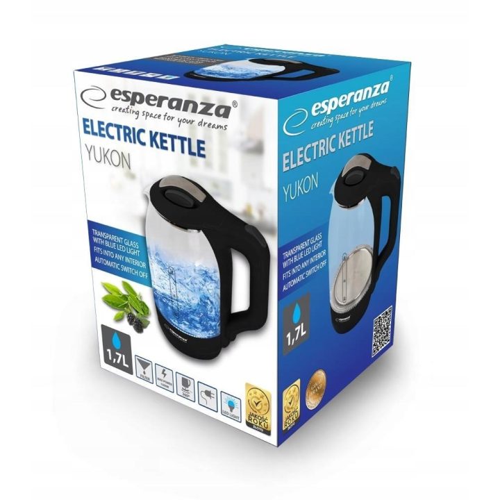 Esperanza EKK025K Electric kettle 1.7 L Black Multicolor 1500 W