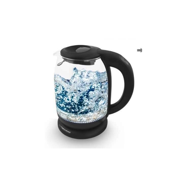 Esperanza EKK027 electric kettle 1.7 L 2200 W Black Transparent