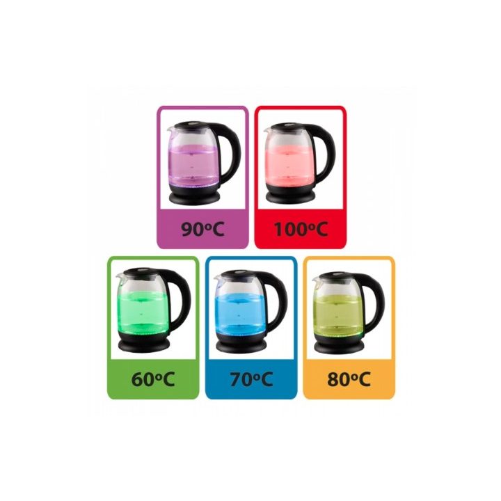 Esperanza EKK027 electric kettle 1.7 L 2200 W Black Transparent
