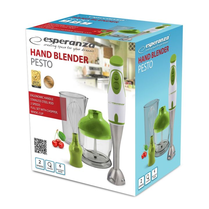 Esperanza EKM003G blender 0.75 L Immersion blender Green White 450 W