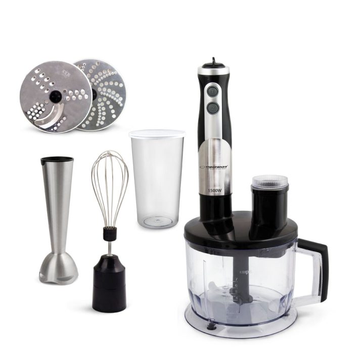 Esperanza EKM004 blender 0.6 L Immersion blender Black Silver Transparent 800 W