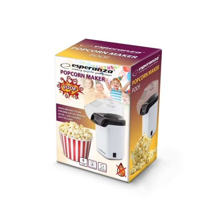 Esperanza EKP005W popcorn popper Black White 0.27 L 2 min 1200 W