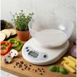 Esperanza EKS007 Kitchen scale with a bowl. White Electronic kitchen scale