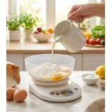 Esperanza EKS007 Kitchen scale with a bowl. White Electronic kitchen scale