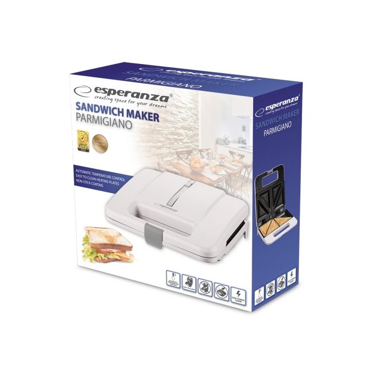 Esperanza EKT010W sandwich maker 1000 W White