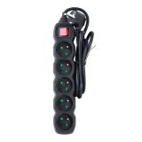 Esperanza ELK214K Power strip 5GN/1 5M Black