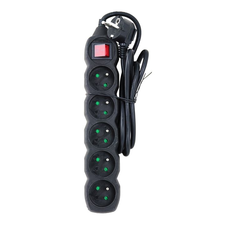 Esperanza ELK214K Power strip 5GN/1 5M Black