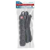 Esperanza ELK216K power extension 5 m 5 AC outlet(s) Indoor Black