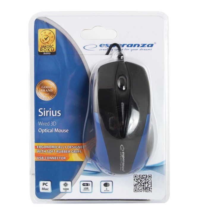 Esperanza EM102B mouse USB Type-A Optical 800 DPI
