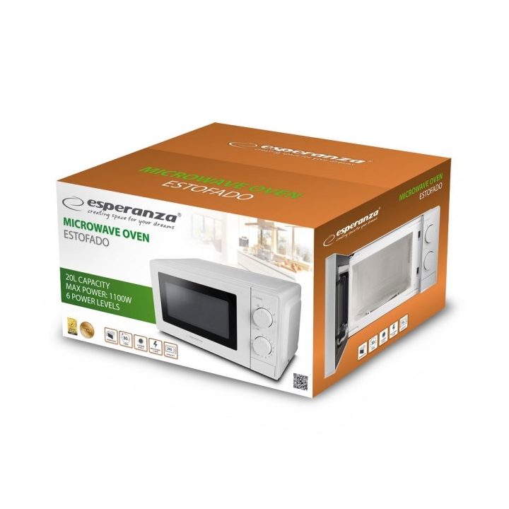 Esperanza ESTOFADO White Solo microwave Countertop 20 L 700 W