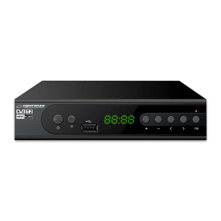 Esperanza EV106P Digital DVB-T2 H.265/HEVC tuner Black