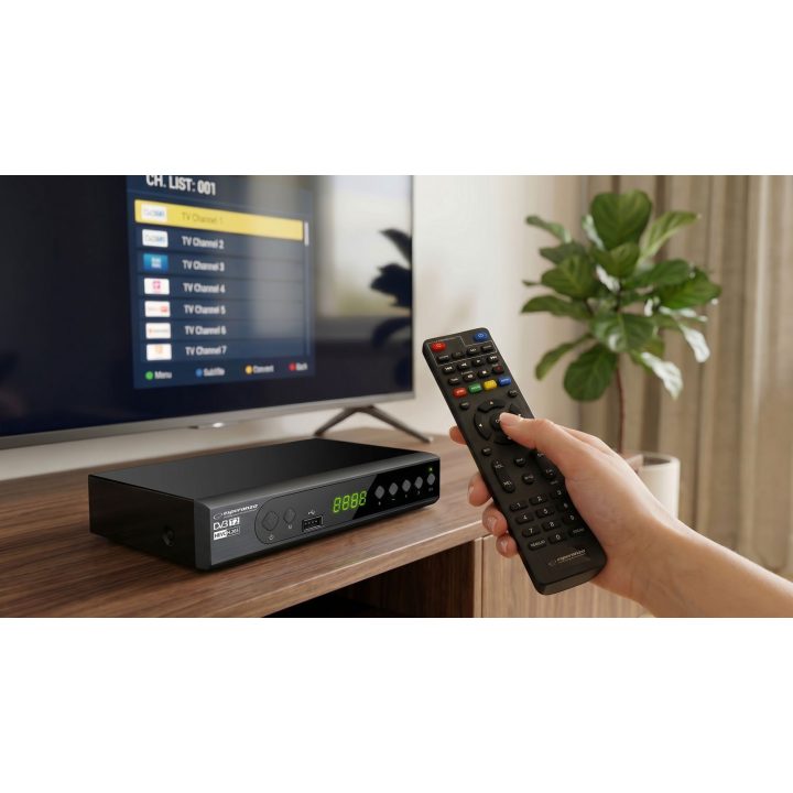 Esperanza EV106P Digital DVB-T2 H.265/HEVC tuner Black