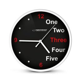 Esperanza Prague White Mechanical Clock Round Black White