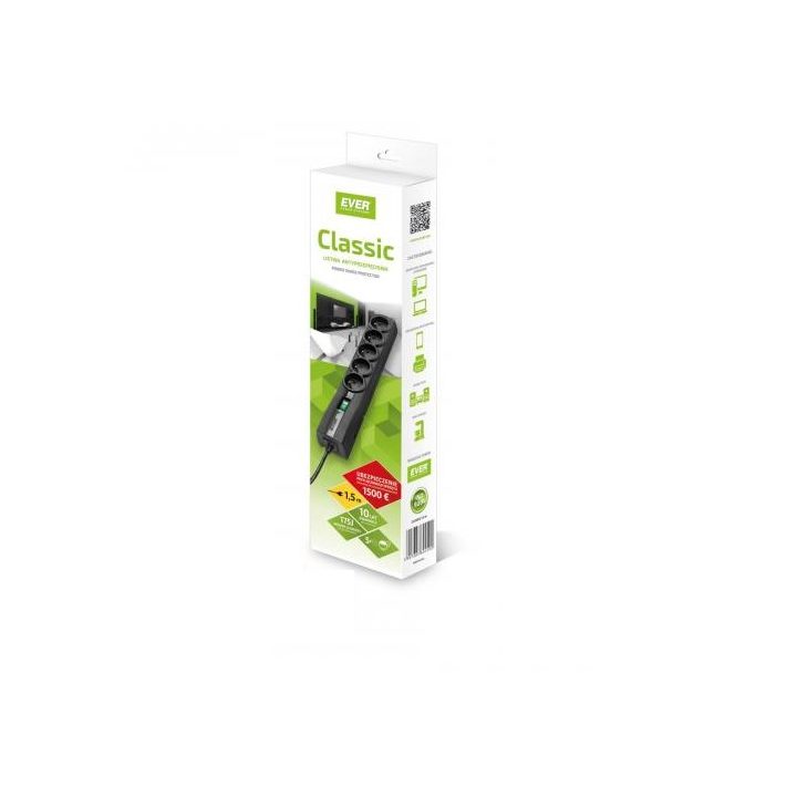 Ever CLASSIC Black 5 AC outlet(s) 250 V 1.5 m