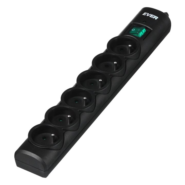 Ever OPTIMA surge protector 1.5 m (6 x UTE 10 A black) (T/LZ08-OPT015/0000)