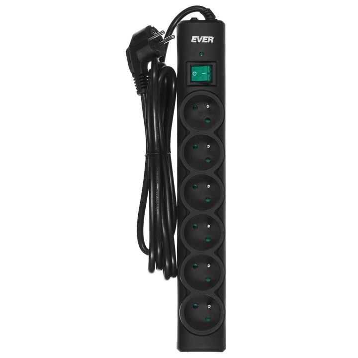 Ever Optima 3m Black 6 AC outlet(s) 250 V