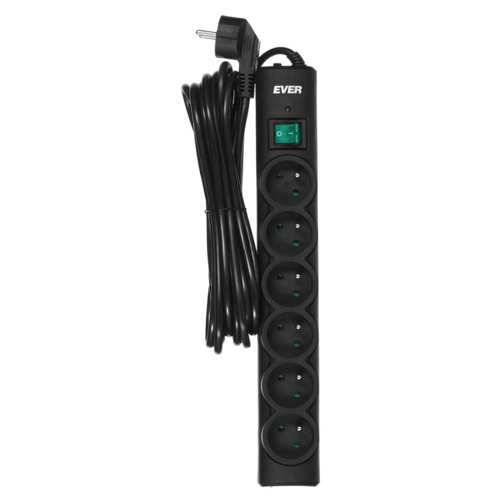 Ever Optima 5m Black 6 AC outlet(s) 250 V