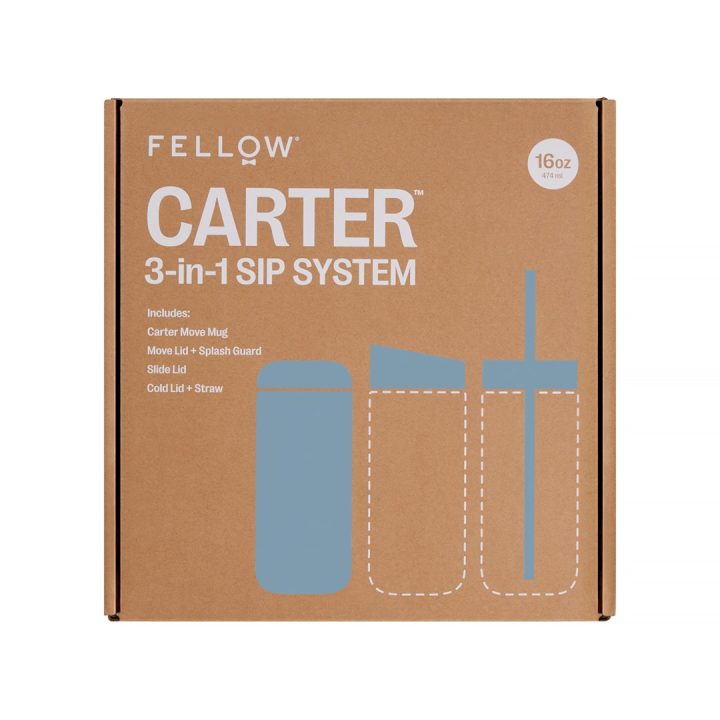 Fellow Carter Move Mug 3-in-1 Travel mug with 3 lids 473 ml Powder Blue