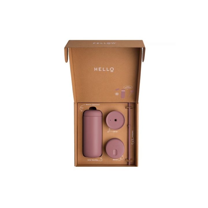 Fellow Carter Move Mug 3-in-1 Travel mug with 3 lids 473 ml Powder Pink