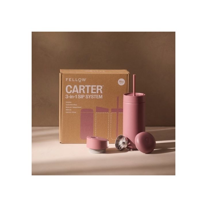 Fellow Carter Move Mug 3-in-1 Travel mug with 3 lids 473 ml Powder Pink