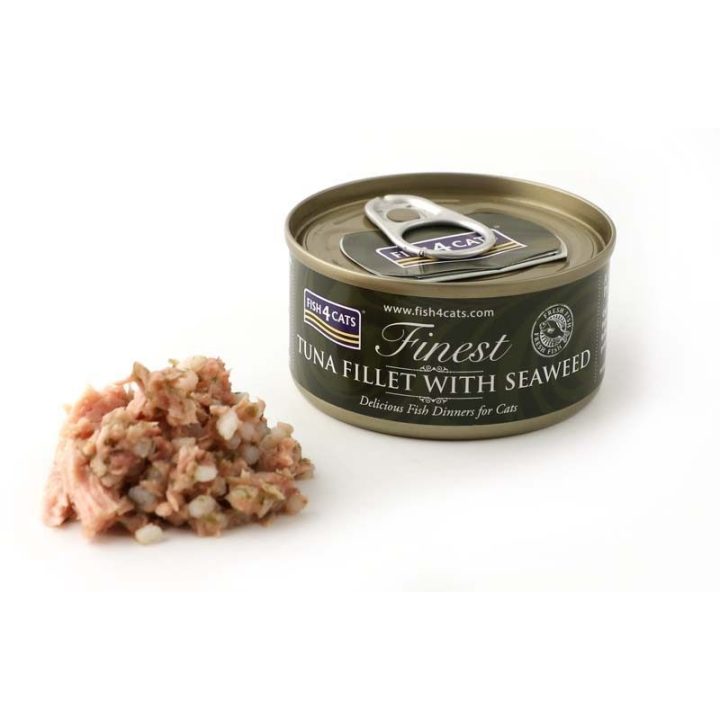 FISH4CATS Tuna fillet with seaweed - wet cat food - 70g